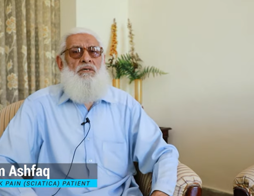 Mr. Anjum Ashraf recovered from sciatica by availing Therapy under Home health services 